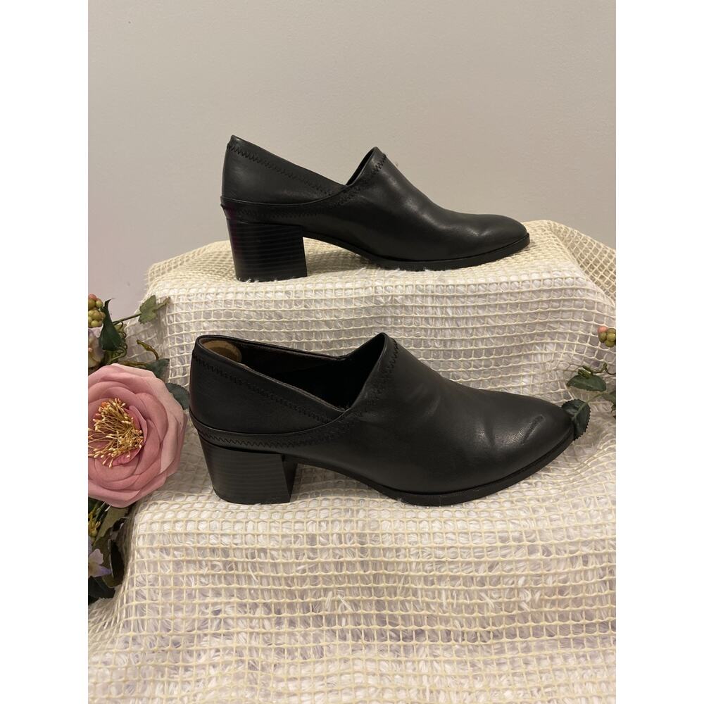 LifeStride Dina Block Heel Booties Women Size 11 Black Professional Quiet Luxury